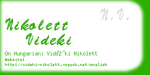 nikolett videki business card